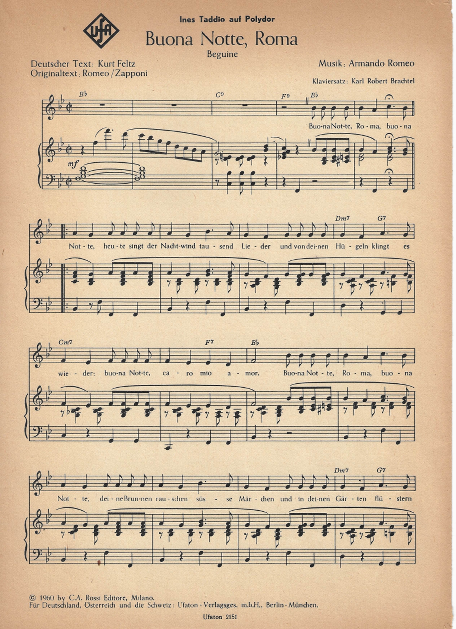 buona notte, roma (versione tedesca)_armando romeo_c.a.r.