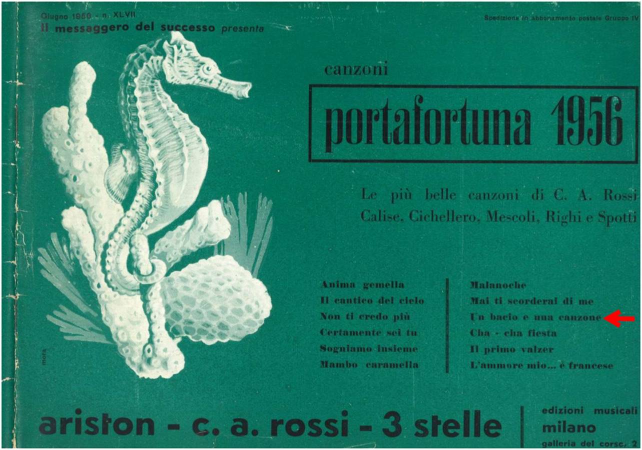 un bacio e una canzone (portafortuna 1956)_c. a. rossi_ariston